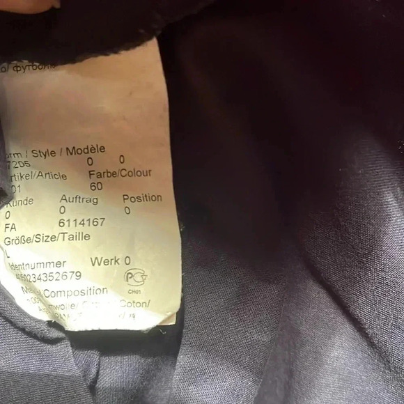 Vintage Lagerfeld cotton silk texture 4 snap button shirt sleeve polo shirt L - Picture 5 of 5